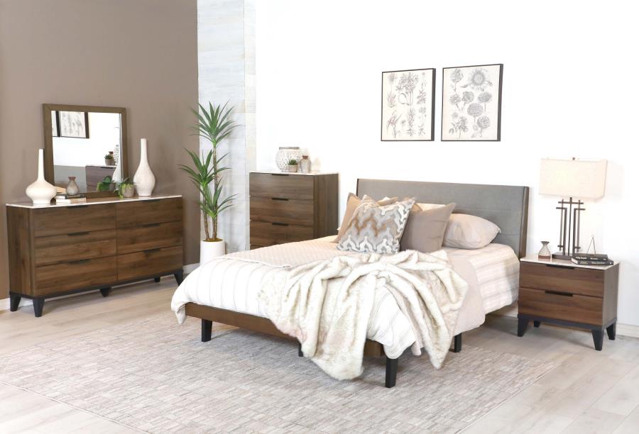  Mays Modern Walnut Bedroom Collection