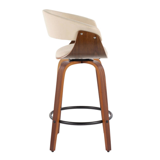 Vintage Mod - 26" Fixed-Height Counter Stool (Set of 2) - Black Footrest