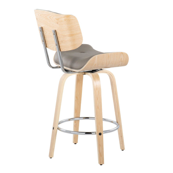 Lombardi - 26" Fixed-Height Counter Stool (Set of 2) - Natural Base
