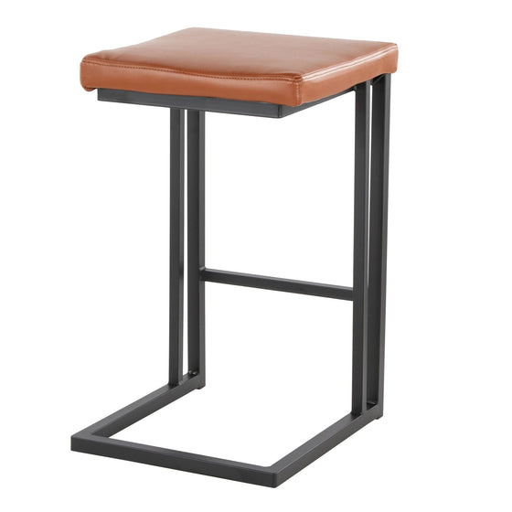 Roman - 26" Fixed-Height Counter Stool (Set of 2) - Black Metal