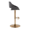 Fabrico - Adjustable Barstool With Swivel And Rounded T Footrest (Set of 2) - Gold Metal