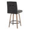 Hank - 26" Fixed-Height Counter Stool With Swivel And Round Black Metal Footrest (Set of 2) - Whitewashed Wood