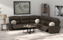  Tramonti - 5 Piece Modular Sectional With 3 Reclining Seats - Chocolate