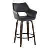 Mustang - 26" Fixed-Height Counter Stool With Swivel - Walnut Glazed Wood (Set of 2)