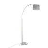 March - Floor Lamp - White Marble And Nickel