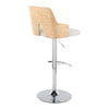 Stella - Adjustable Barstool (Set of 2) - Natural Backrest
