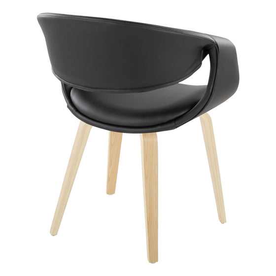 Curvo - Upholstered Chair (Set of 2) - Natural Wood Legs