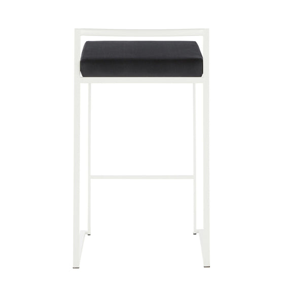 Fuji - Stackable Counter Stool - White Base (Set of 2)