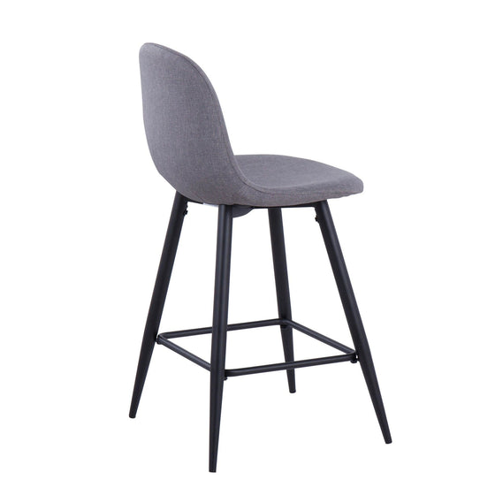 Pebble - 24" Fixed-Height Counter Stool (Set of 2) - Black Legs