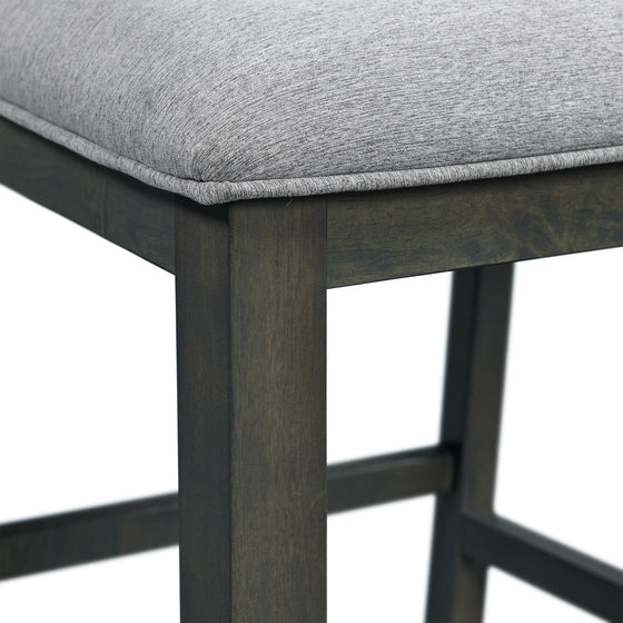 Amherst - Dining Side Chair With Fabric Cushion Side Stretcher (Set of 2) - Gray Finish
