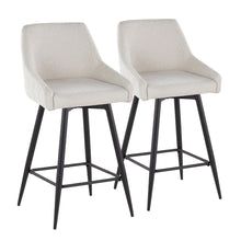  Hannah - 26" Fixed-Height Counter Stool With Swivel (Set of 2) - Black Metal