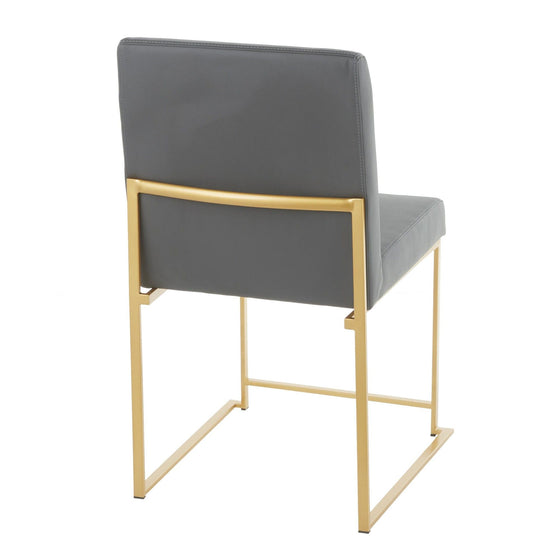 Fuji - High Back Dining Chair Set - Faux Leather