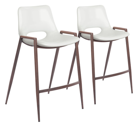 Desi - Counter Stool (Set of 2) Walnut Legs