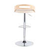 Cassis - Adjustable Barstool With Swivel - Natural Wood Footrest (Set of 3)