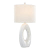 Pearl - 29" Polyresin Table Lamp - Matte White Poly, Natural Shell And White Linen Shade from Grandview Gallery (Set of 2)