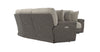 Rendezvous - 5 Piece Modular Sectional With 3 Reclining Seats & Castered Cocktail Ottoman - Umber