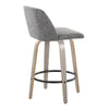 Toriano - 26" Fixed-height Counter Stool (Set of 2) - Gray Noise And Light Gray