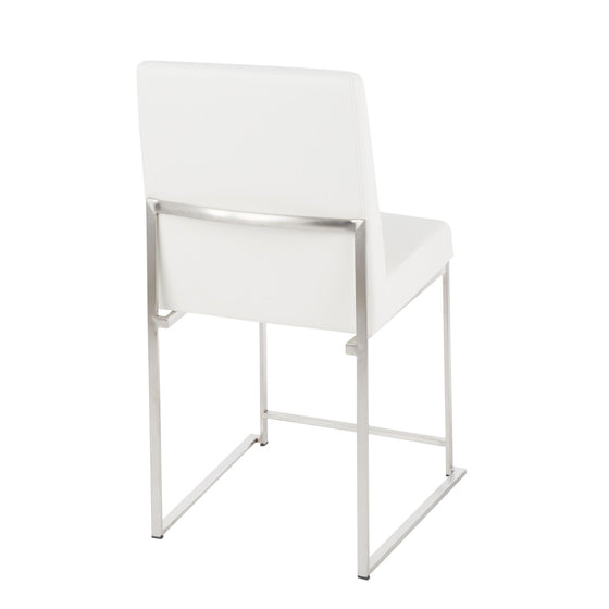 Fuji - High Back Dining Chair - Stainless Steel (Set of 2)