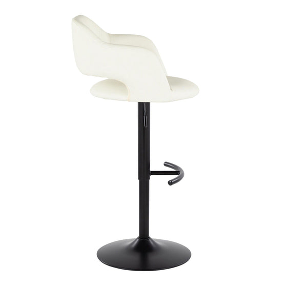 Margarite - Adjustable Barstool With Swivel - Black Metal (Set of 2)