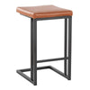 Roman - 26" Fixed-Height Counter Stool (Set of 2) - Black Metal