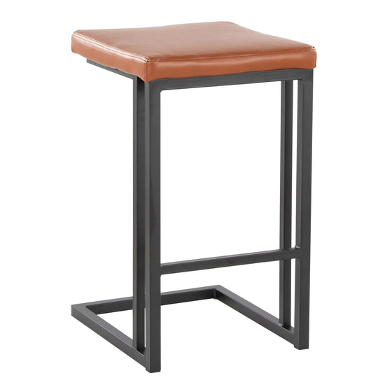 Roman - 26" Fixed-Height Counter Stool (Set of 2) - Black Metal