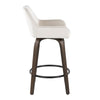 Daniella - 26" Fixed-height Counter Stool (Set of 2) - White, Black And Walnut
