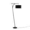 Daniella - Salon 70" Floor Lamp - Black Metal With Black Linen Shade
