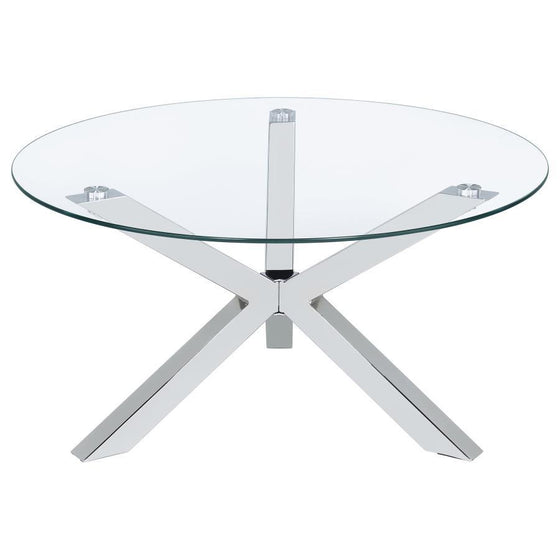 Kenzie - Round Tempered Glass Top Table