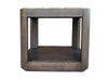 Lancia - Chairside Table With Stone Top - Charred Oak