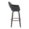 Mustang - 30" Fixed-Height Barstool With Swivel - Walnut Glazed Wood (Set of 2)