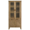 Adina - 77" Tall Display Cabinet - Distressed Light Brown