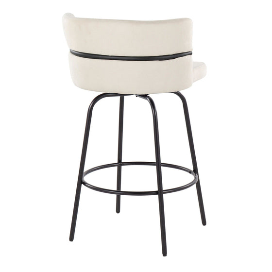 Cinch Claire - 26" Fixed-Height Counter Stool (Set of 2) - Black Base