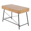 Casper - Desk - Black Steel And Brown Wood
