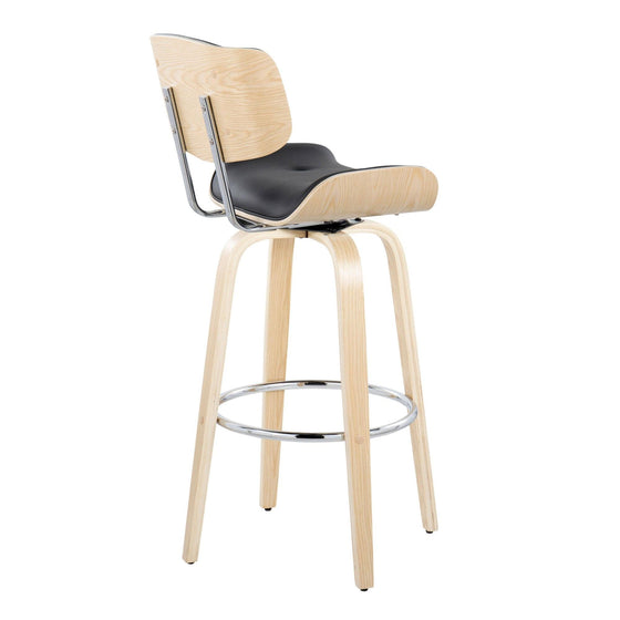 Lombardi - 30" Fixed-Height Barstool (Set of 2) - Natural Base