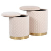 Marla - Quilted Ottoman Set