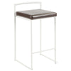 Fuji - Stackable Counter Stool - White Base (Set of 2)
