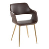 Margarite - Dining / Accent Chair - Gold Metal (Set of 2)