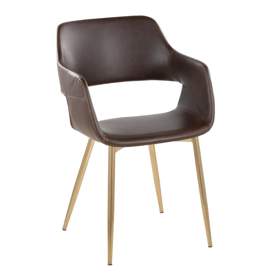 Margarite - Dining / Accent Chair - Gold Metal (Set of 2)