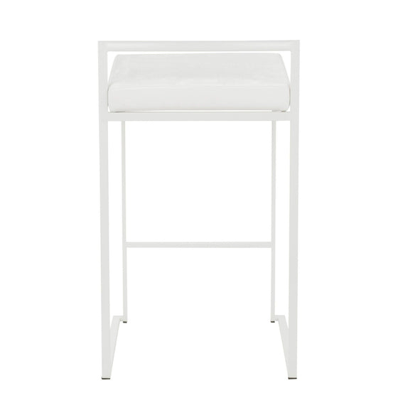 Fuji - Stackable Counter Stool - White Base (Set of 2)