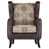 Elmbrook - Upholstered Rolled Arm Sofa Set With Intricate Wood
