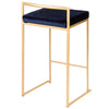 Fuji - Counter Stool With Cushion - Gold Legs