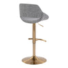 Fabrico - Adjustable Barstool With Swivel And Rounded T Footrest (Set of 2) - Gold Metal