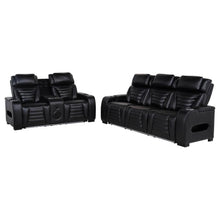  Zuma - Faux Leather Dual Power LED Sofa Set