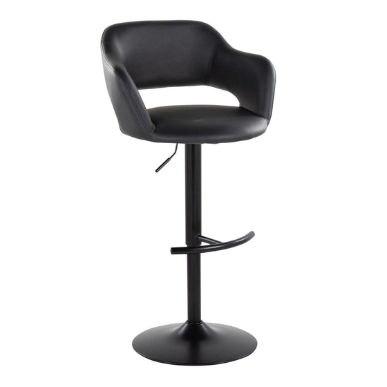 Margarite - Adjustable Barstool With Swivel - Black Metal (Set of 2)