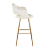 Margarite - 30" Fixed-Height Barstool - Gold Metal (Set of 2)