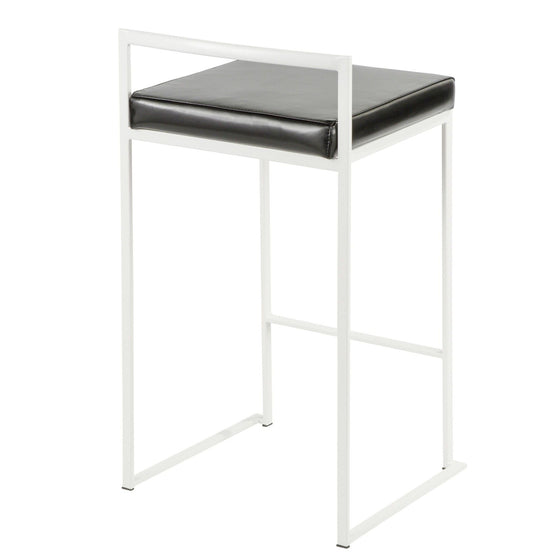 Fuji - Stackable Counter Stool - White Base (Set of 2)