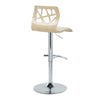 Folia - Adjustable Barstool (Set of 2) - Beige And Natural