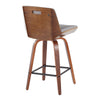 Corazza - 26" Fixed-Height Counter Stool (Set of 2) - Walnut & Black Base