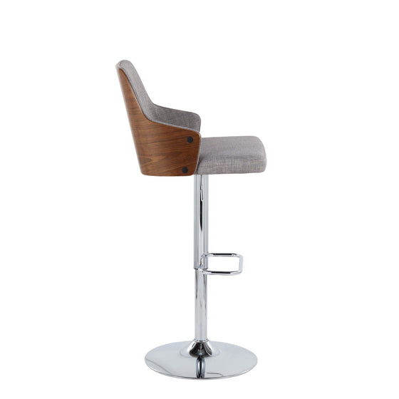 Stella - Adjustable Barstool (Set of 2) - Silver Base