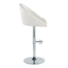 Matisse - Highback Adjustable Barstool With Rounded T Footrest (Set of 2) - Chrome Metal